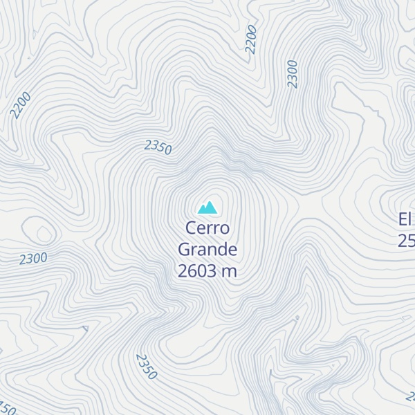 Map of Cerro Grande