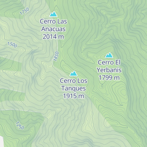Map of Cerro Los Tanques