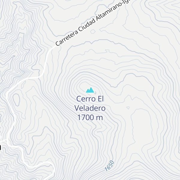 Map of Cerro El Veladero