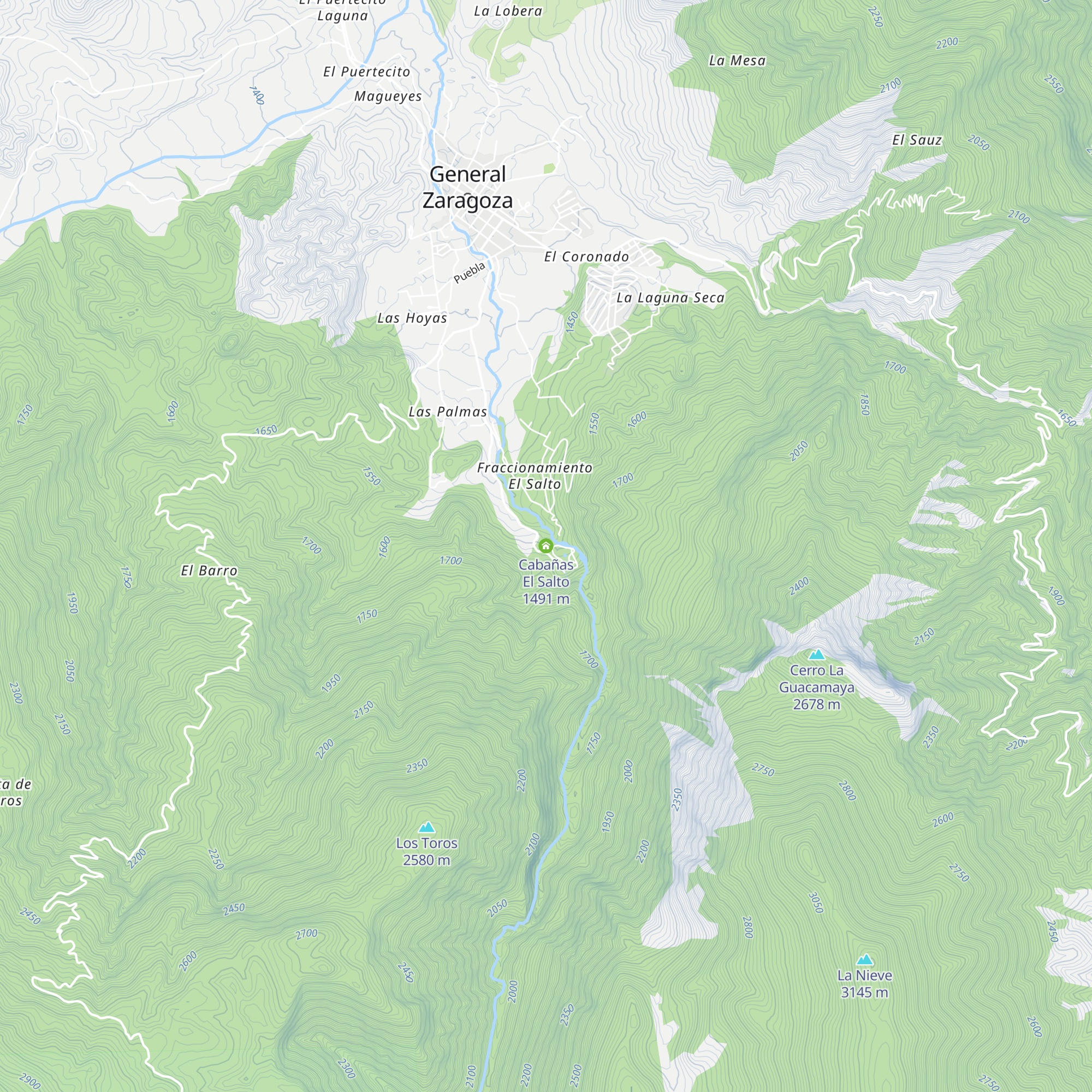 Cabañas El Salto map