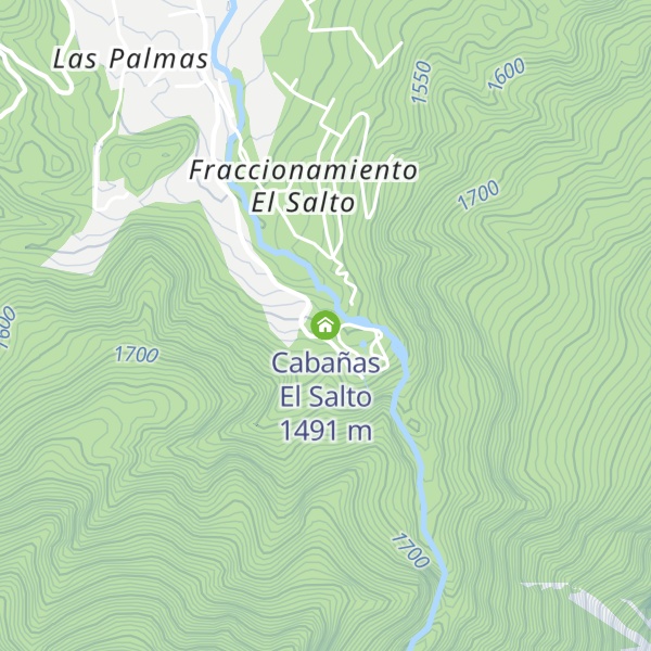Map of Cabañas El Salto