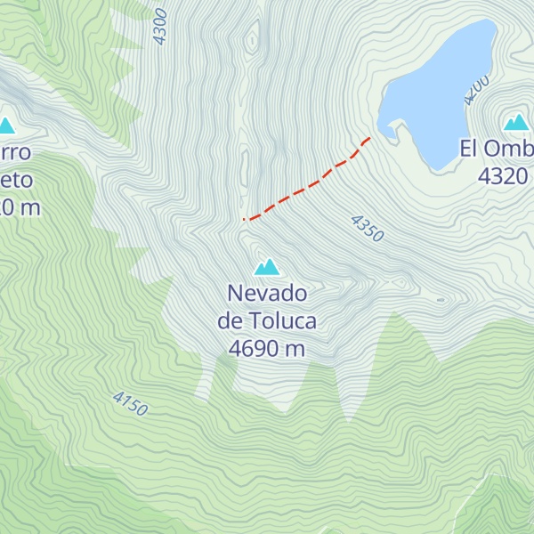 Map of Nevado de Toluca
