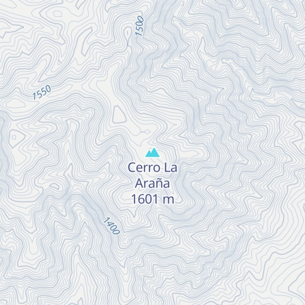 Map of Cerro La Araña