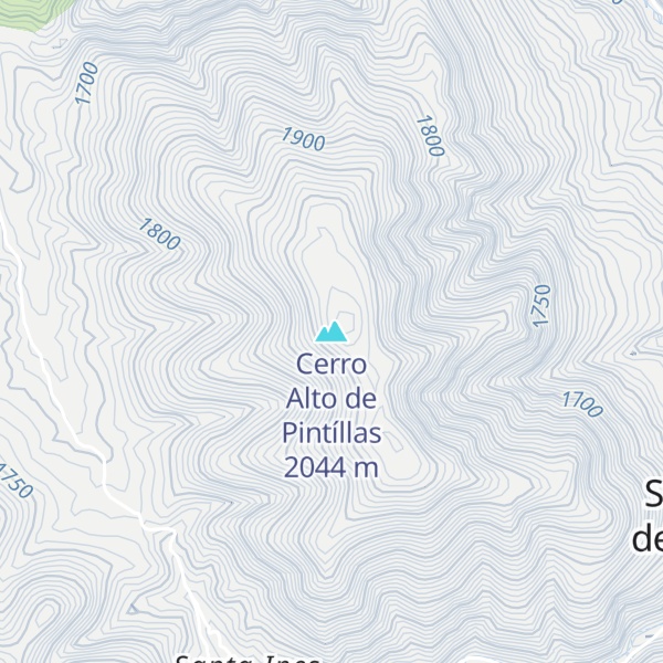 Map of Cerro Alto de Pintíllas