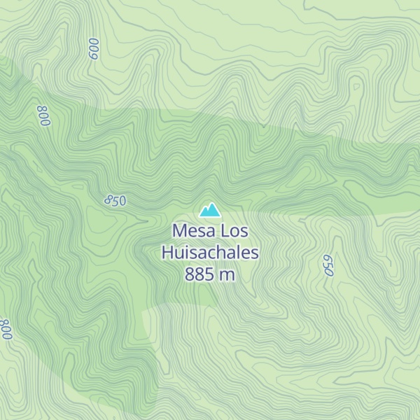 Map of Mesa Los Huisachales