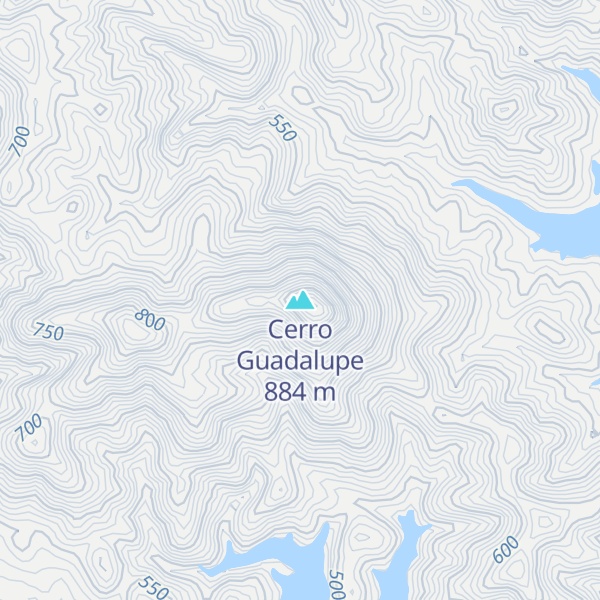 Map of Cerro Guadalupe