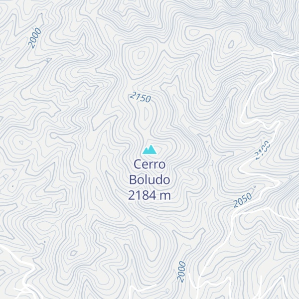 Map of Cerro Boludo