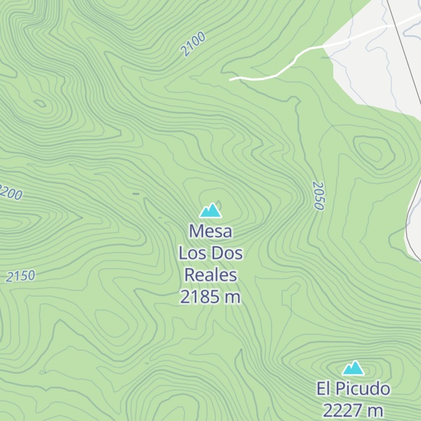 Map of Mesa Los Dos Reales