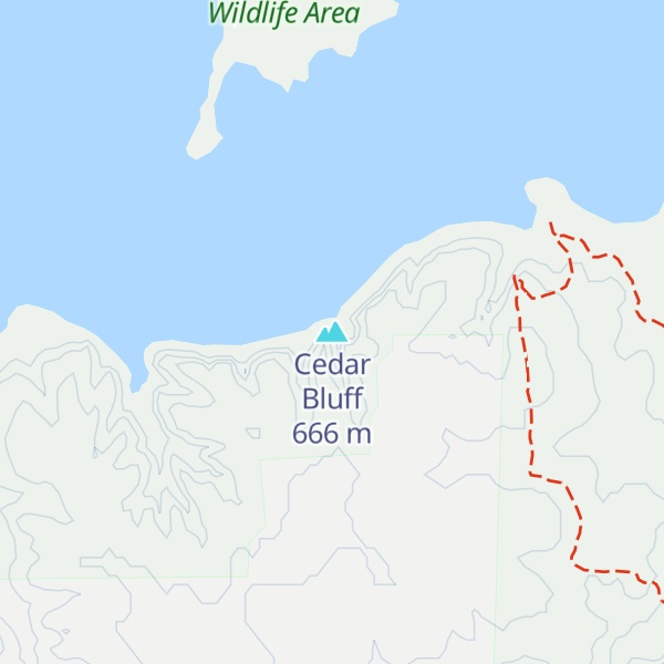 Map of Cedar Bluff