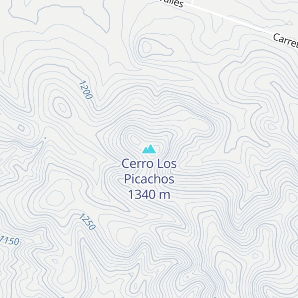 Map of Cerro Los Picachos