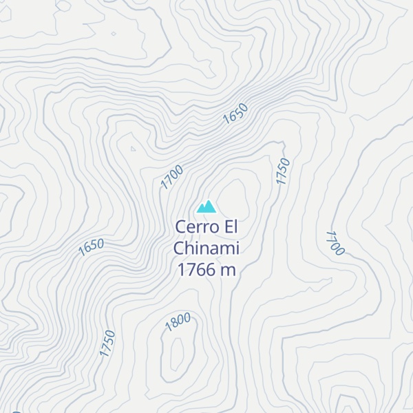Map of Cerro El Chinami