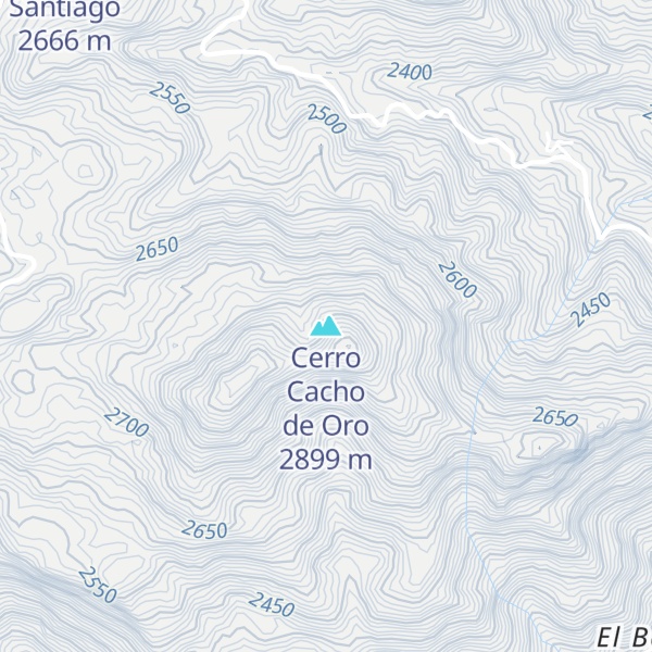 Map of Cerro Cacho de Oro