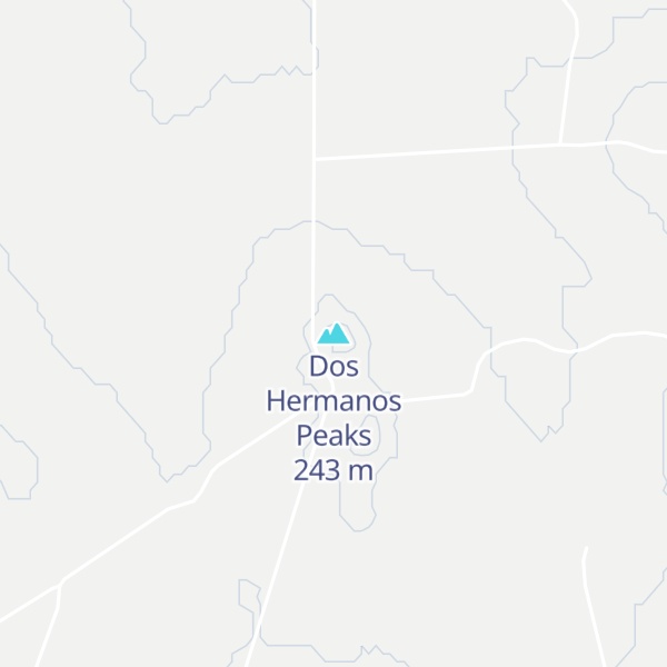 Map of Dos Hermanos Peaks