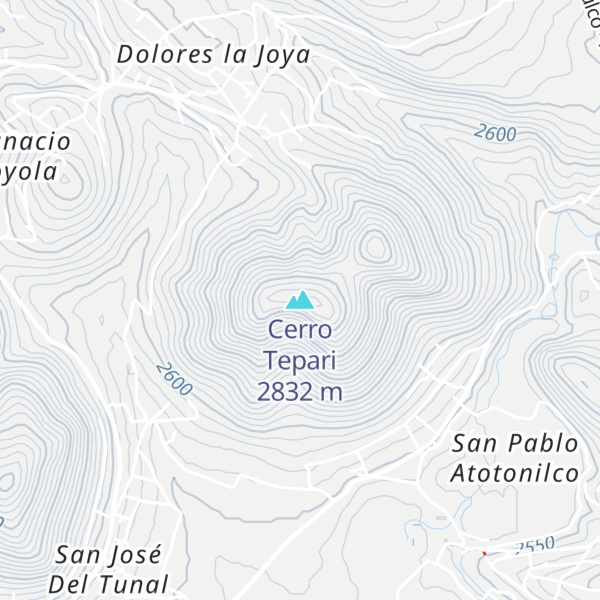 Map of Cerro Tepari