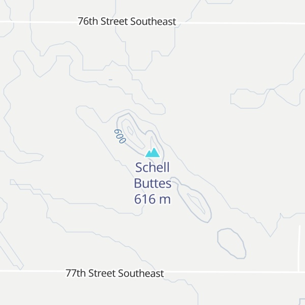 Map of Schell Buttes