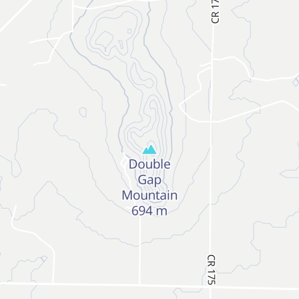 Map of Double Gap Mountain