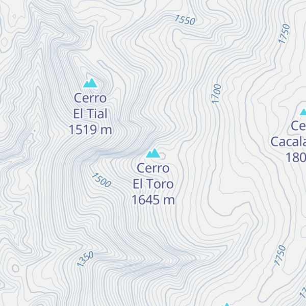 Map of Cerro El Toro