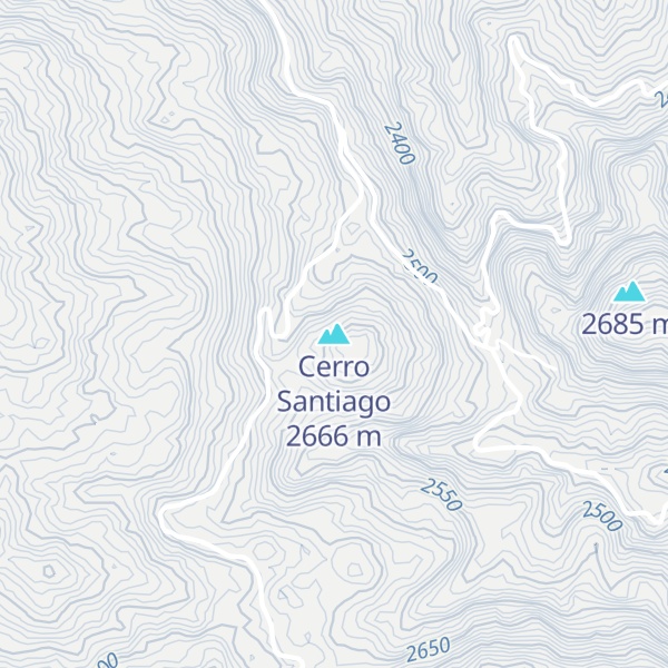 Map of Cerro Santiago