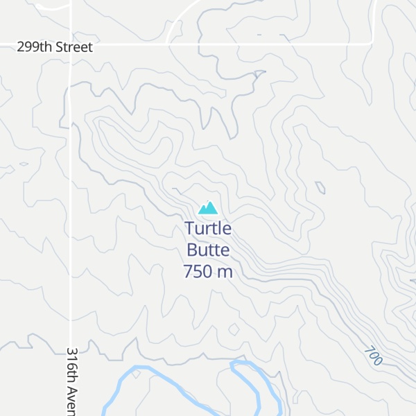 Map of Turtle Butte