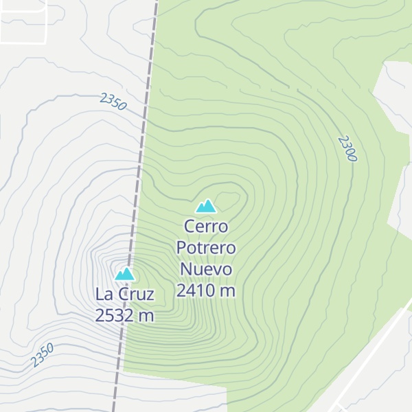 Map of Cerro Potrero Nuevo