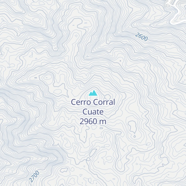 Map of Cerro Corral Cuate