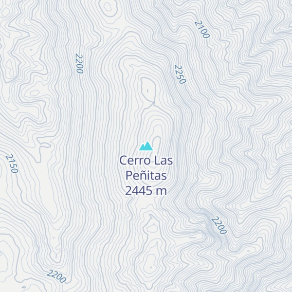 Map of Cerro Las Peñitas