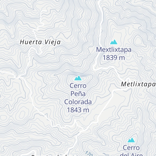 Map of Cerro Peña Colorada