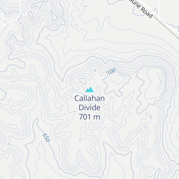 Map of Callahan Divide