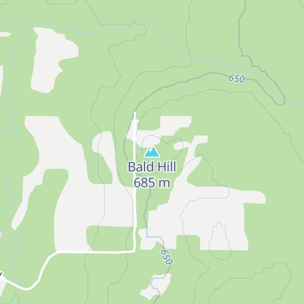 Map of Bald Hill