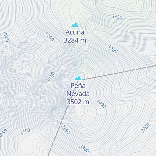 Map of Peña Nevada