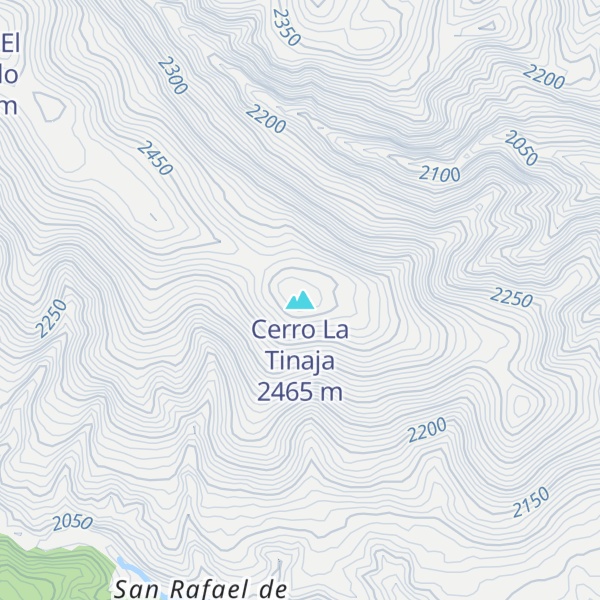 Map of Cerro La Tinaja