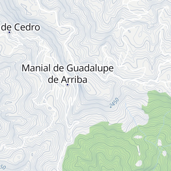 Map of Cerro San Miguel