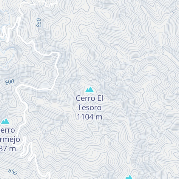 Map of Cerro El Tesoro