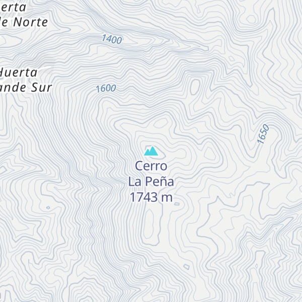 Map of Cerro La Peña