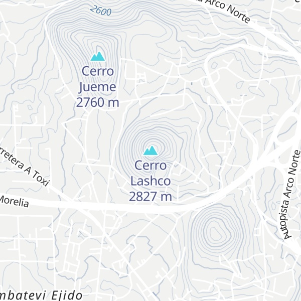Map of Cerro Lashco