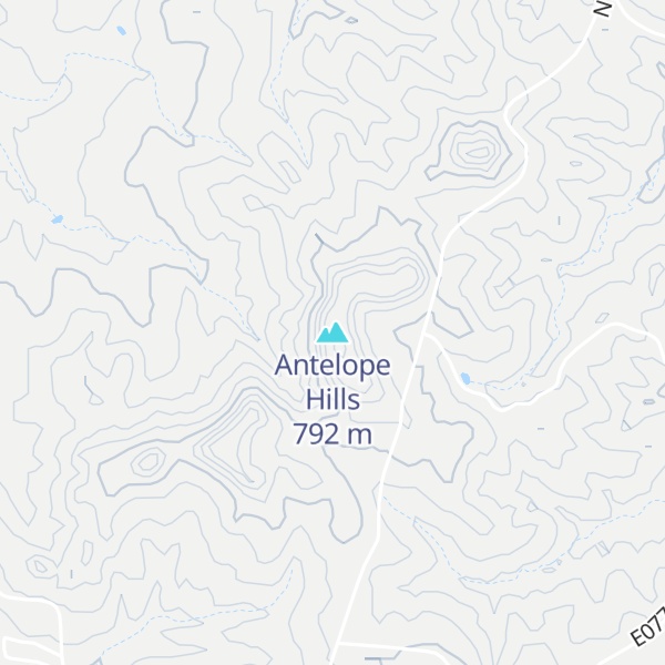 Map of Antelope Hills