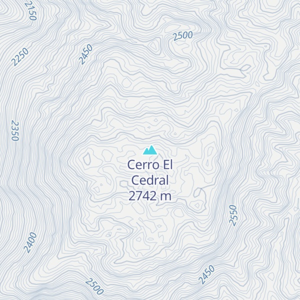 Map of Cerro El Cedral