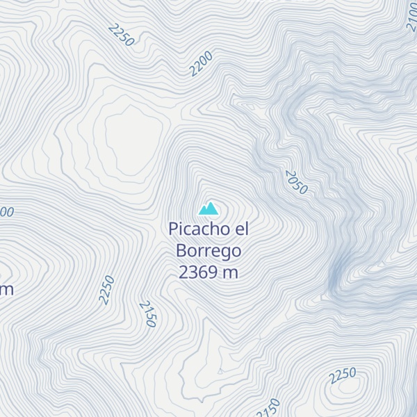 Map of Picacho el Borrego
