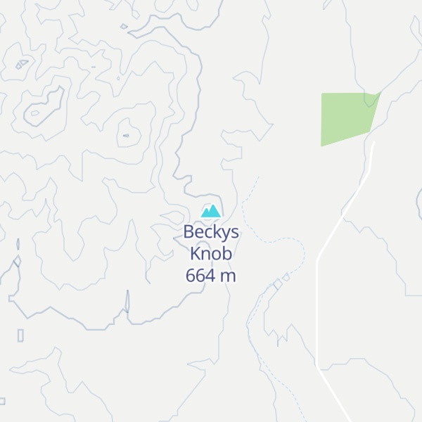 Map of Beckys Knob