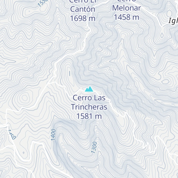 Map of Cerro Las Trincheras