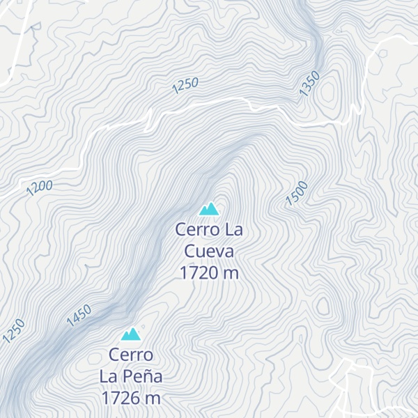 Map of Cerro La Cueva