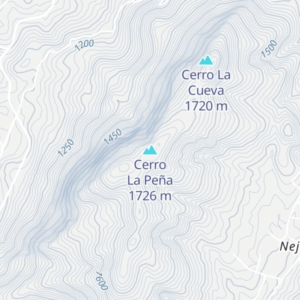 Map of Cerro La Peña
