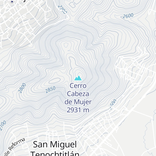 Map of Cerro Cabeza de Mujer