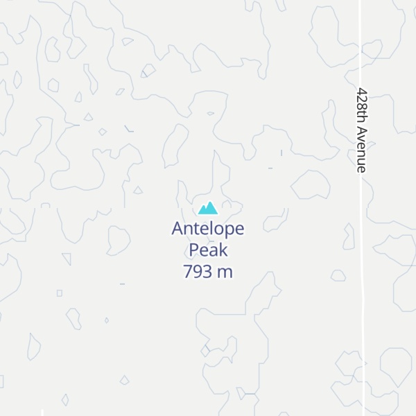 Map of Antelope Peak