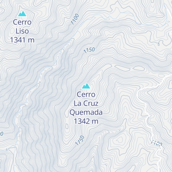 Map of Cerro La Cruz Quemada
