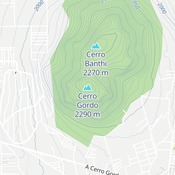 Map of Cerro Gordo