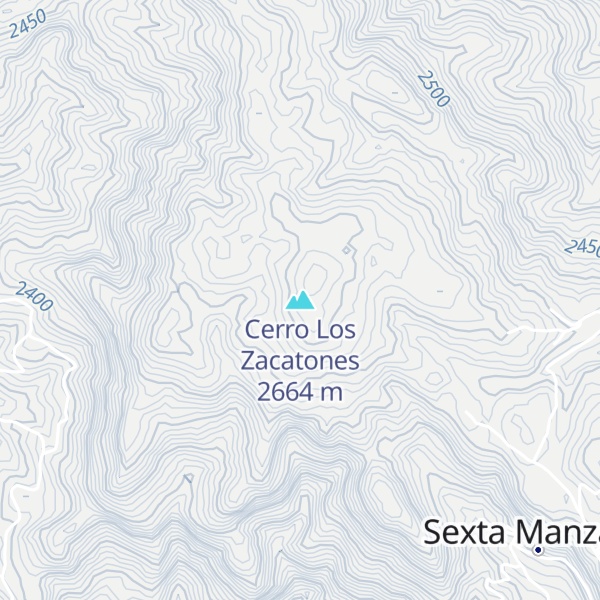 Map of Cerro Los Zacatones