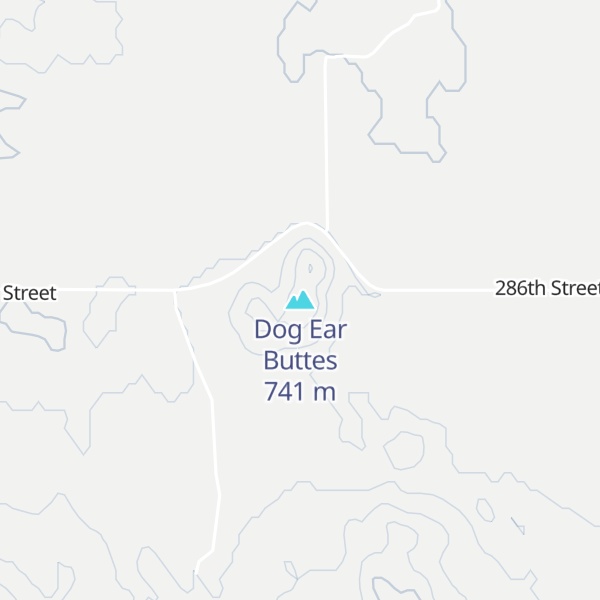 Map of Dog Ear Buttes