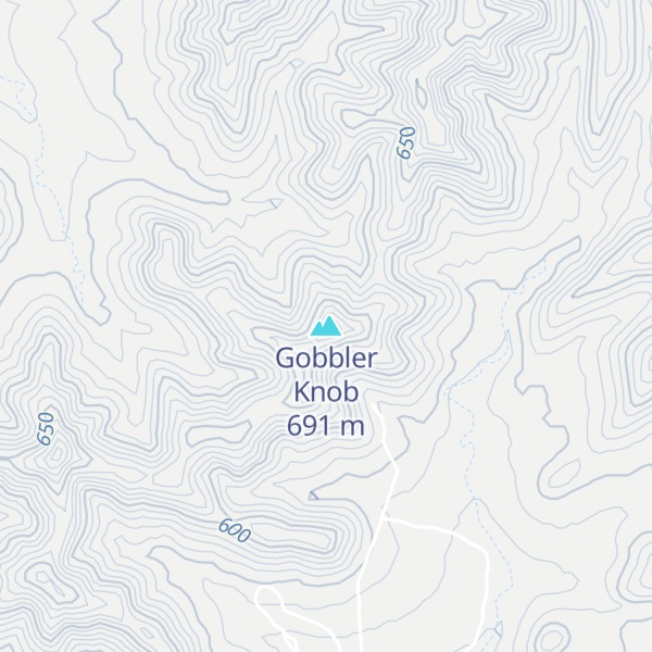 Map of Gobbler Knob