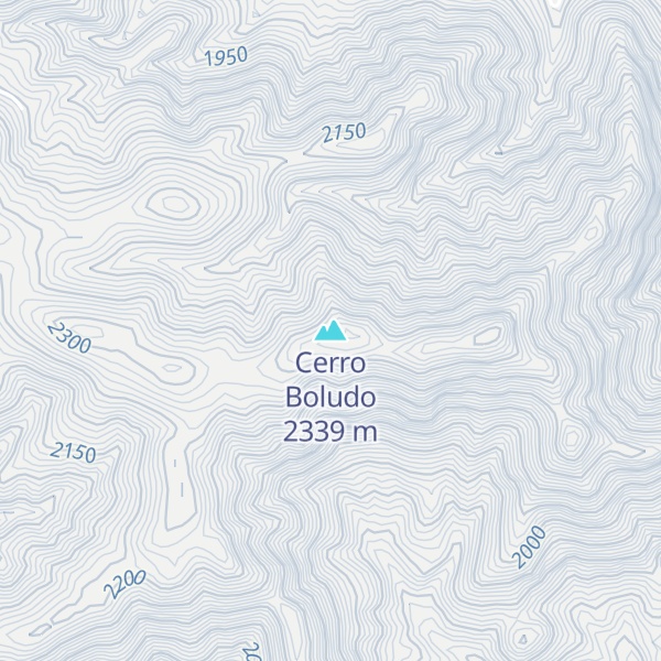 Map of Cerro Boludo